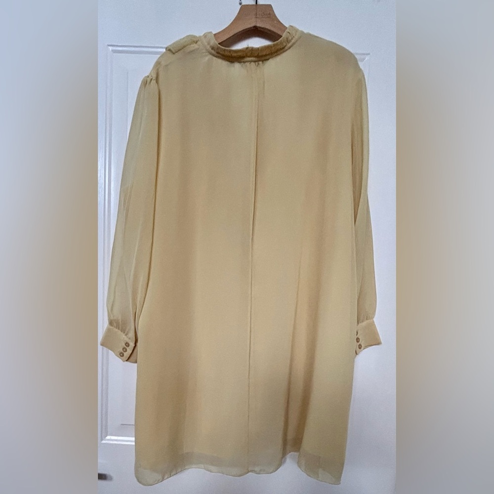Dialogue Yellow Ruffle Front Blouse - Picture 5 of 7